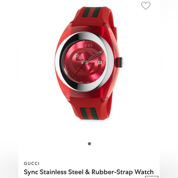 GUCCI Sync Stainless Steel & Rubber-Strap Watch. BRAND NEW - Picture 2 of 13